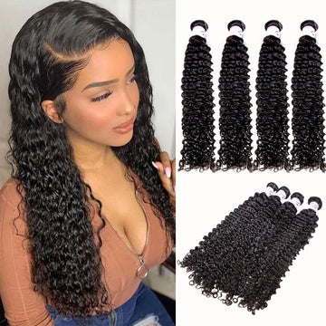 GS Virgin Hair Peruvian Deep Curly Virgin Hair Weaves 4pcs/pack Cabello Series